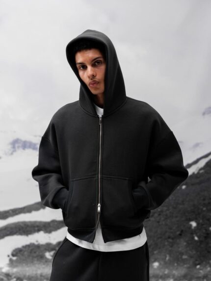 Black Full zipper hoodie