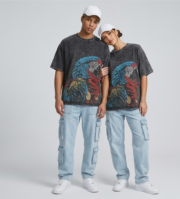 Vintage parrot Oversize t-shirt - Image 3