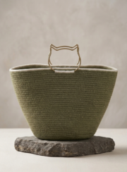 Olive Cat-Elegance Tote