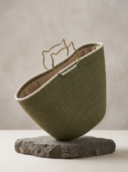 Olive Cat-Elegance Tote - Image 3